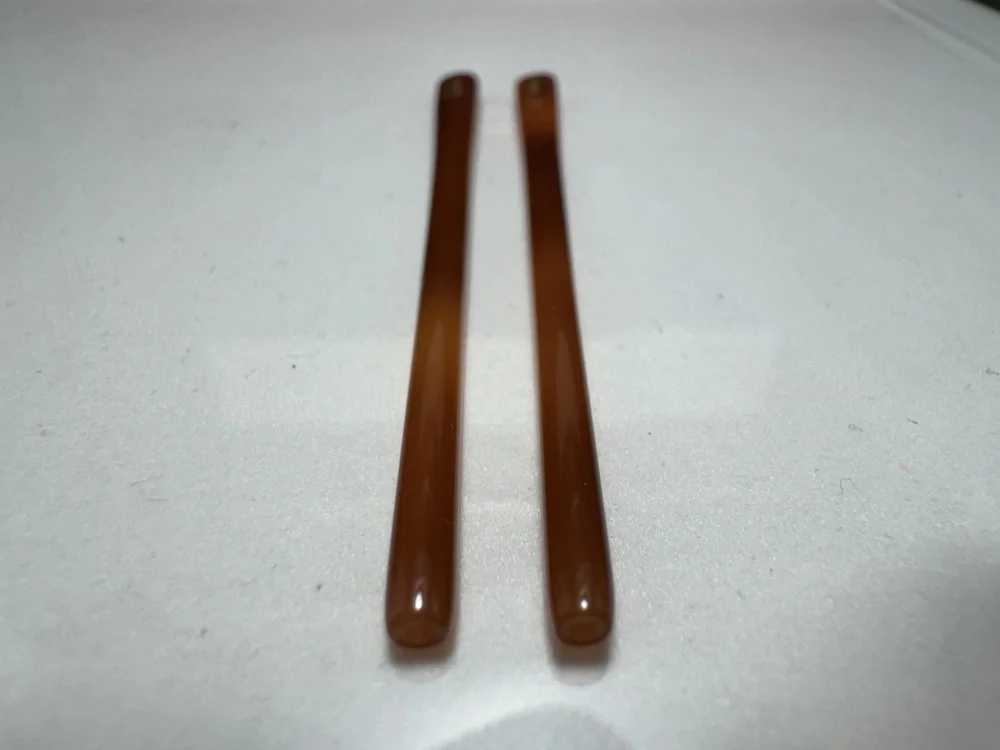Cartier Eyeglasses Temple Tips 1 Pair Brown 70mm Standard Hole 1.0mm New